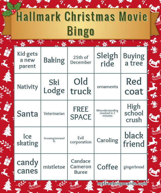 Hallmark Movie Bingo Cards