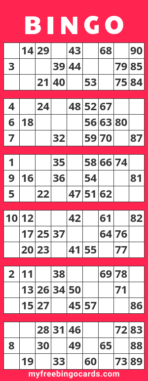 ICQA/Returns Bingo Card